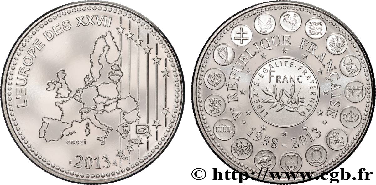 EUROPA Médaille, Essai, Ve république française MS