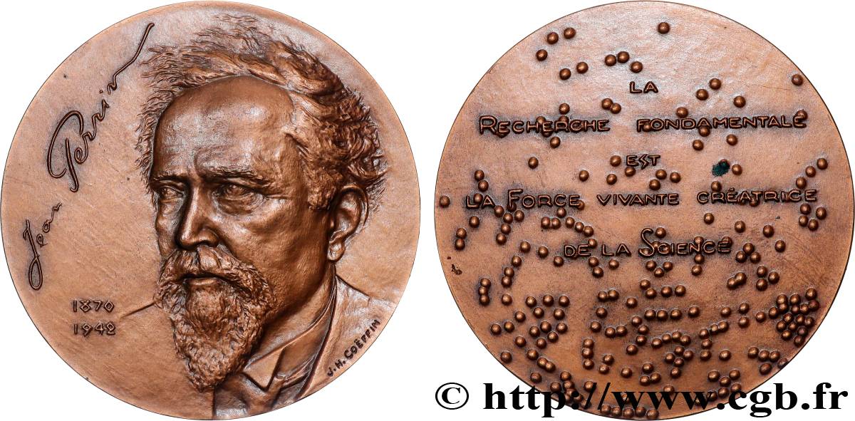 SCIENCES & SCIENTIFIQUES Médaille, Jean Perrin, Le C.N.R.S. à son fondateur SUP