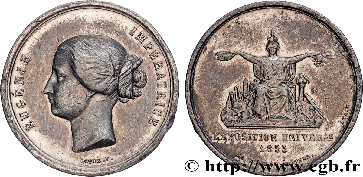 SECOND EMPIRE Médaille, Eugénie, Exposition universelle TTB
