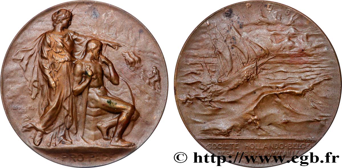 BELGIUM - KINGDOM OF BELGIUM - LEOPOLD II Médaille, Pour la Paix, Société hollando-belge des amis de la médaille d’art AU