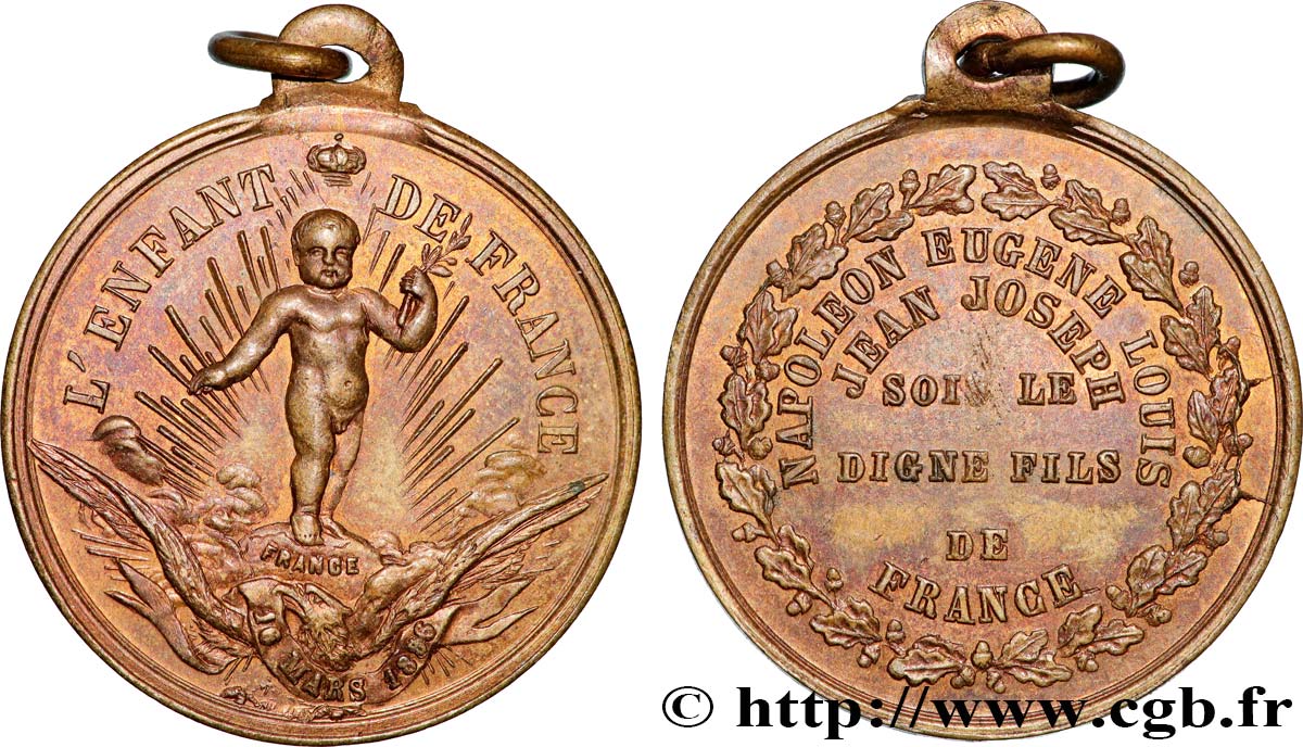 SECOND EMPIRE Médaille, Naissance du prince impérial XF