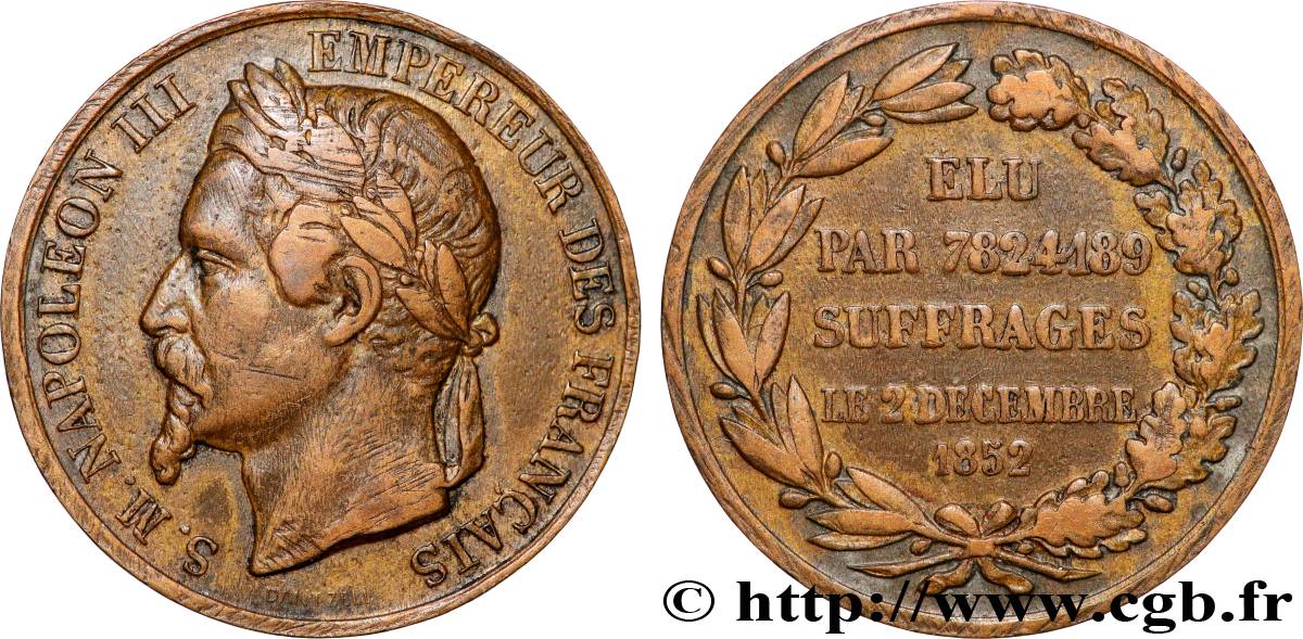 SECOND EMPIRE Médaille, Proclamation de l’empire VF
