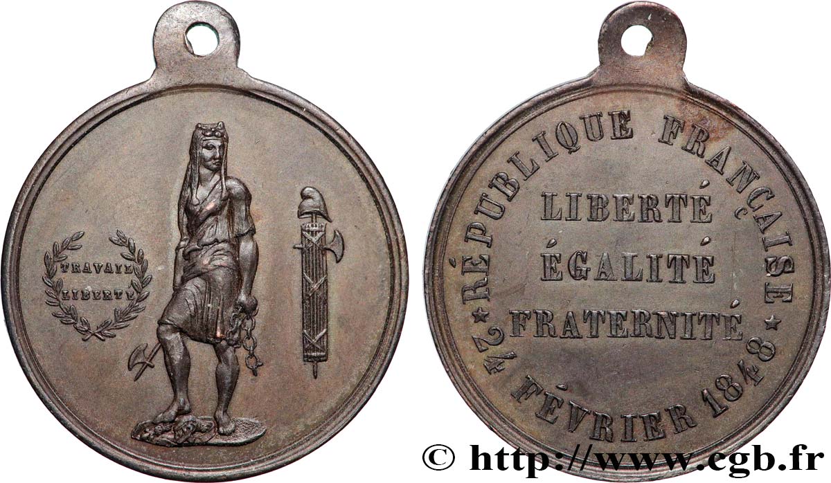 DEUXIÈME RÉPUBLIQUE Médaille, Journées de février AU
