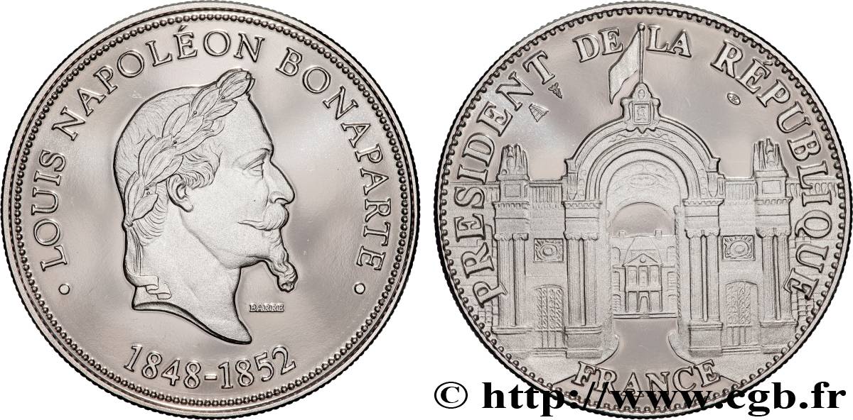 DEUXIÈME RÉPUBLIQUE Médaille, Louis Napoléon Bonaparte, président de la République SUP