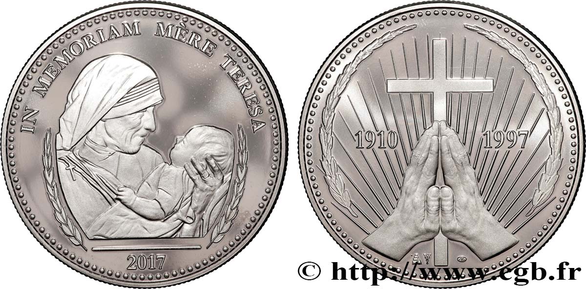 VATICAN AND PAPAL STATES Médaille, Mère Teresa MS