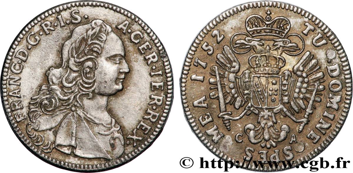AUTRICHE - TYROL - FRANÇOIS Ier DE LORRAINE Médaille, Reproduction du Ducat d’or TTB