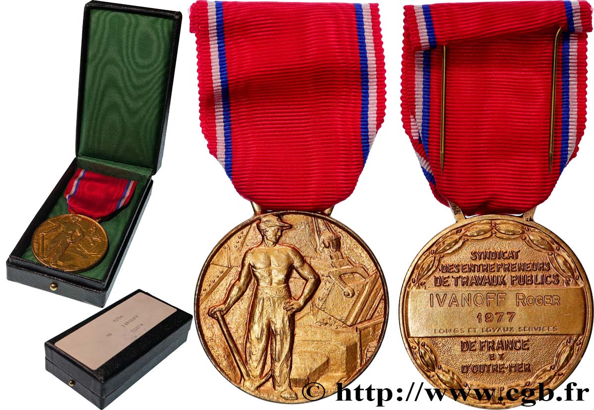 V REPUBLIC Médaille, Syndicat des entrepreneurs de travaux publics AU