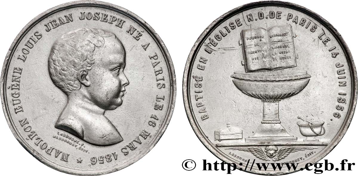 NAPOLÉON IV Médaille, Baptême de Napoléon IV BB