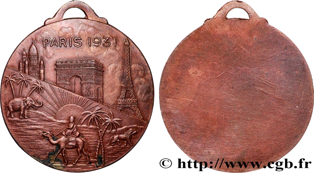 III REPUBLIC Médaille, Exposition Paris 1931 XF