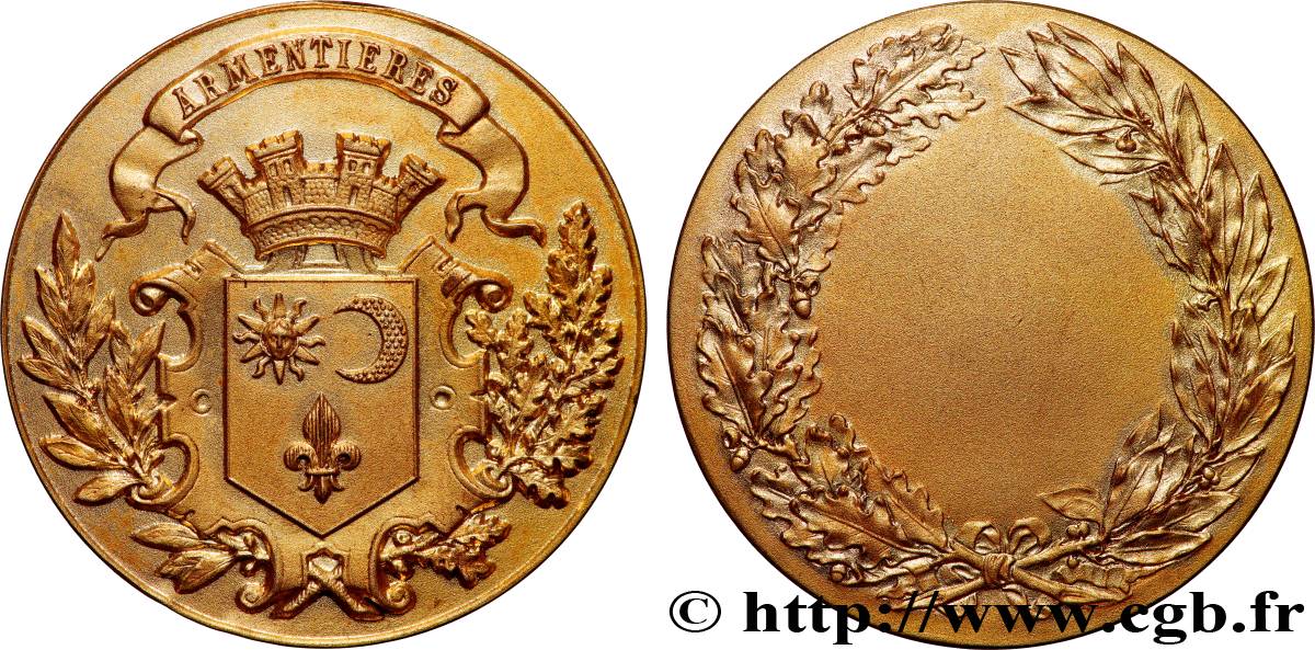 VILLES ET MAIRIES Médaille, Armentières fVZ