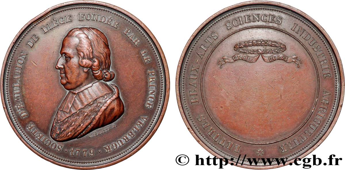 BELGIUM Médaille, Société d’émulation de Liège AU