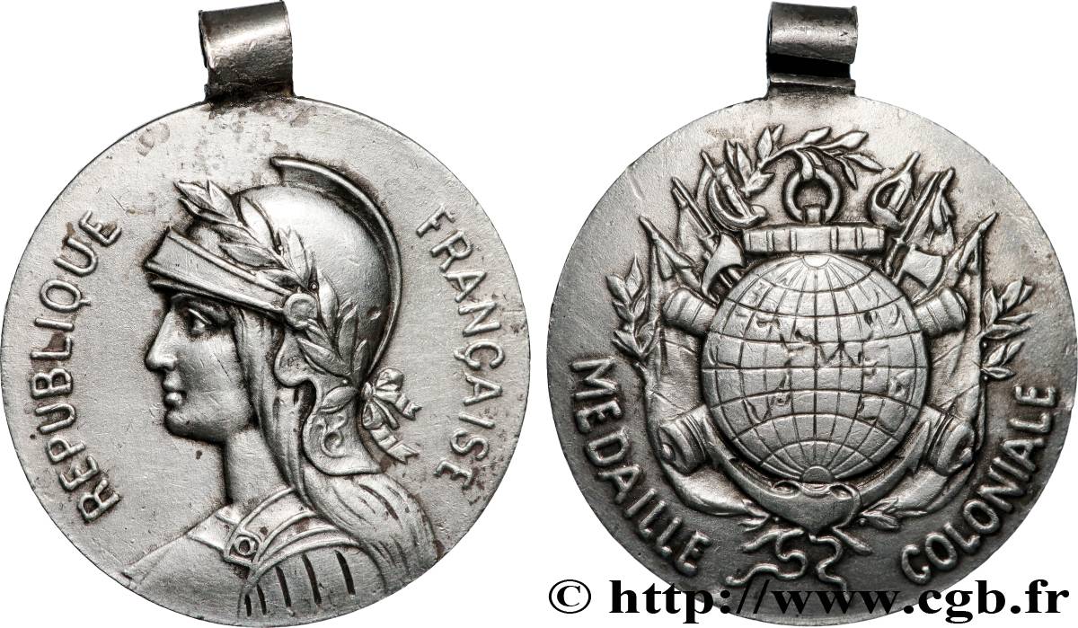 III REPUBLIC Médaille coloniale XF