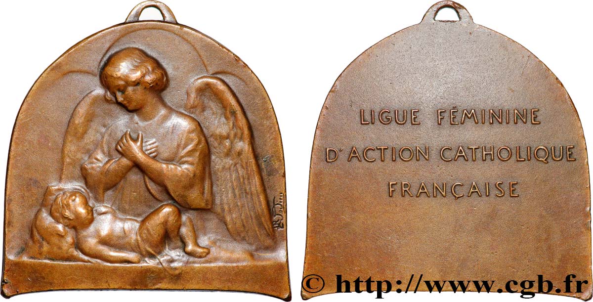 CHARITABLE SOCIETIES Médaille, Ligue Féminine d Action Catholique Française AU