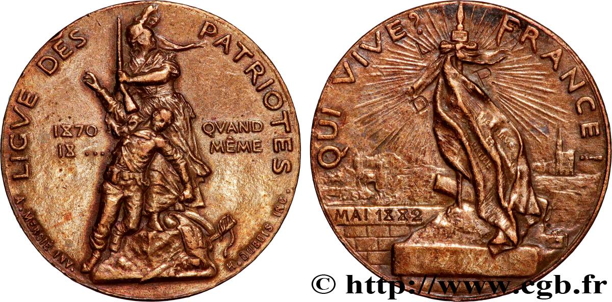TERZA REPUBBLICA FRANCESE Médaille, Ligue des patriotes BB