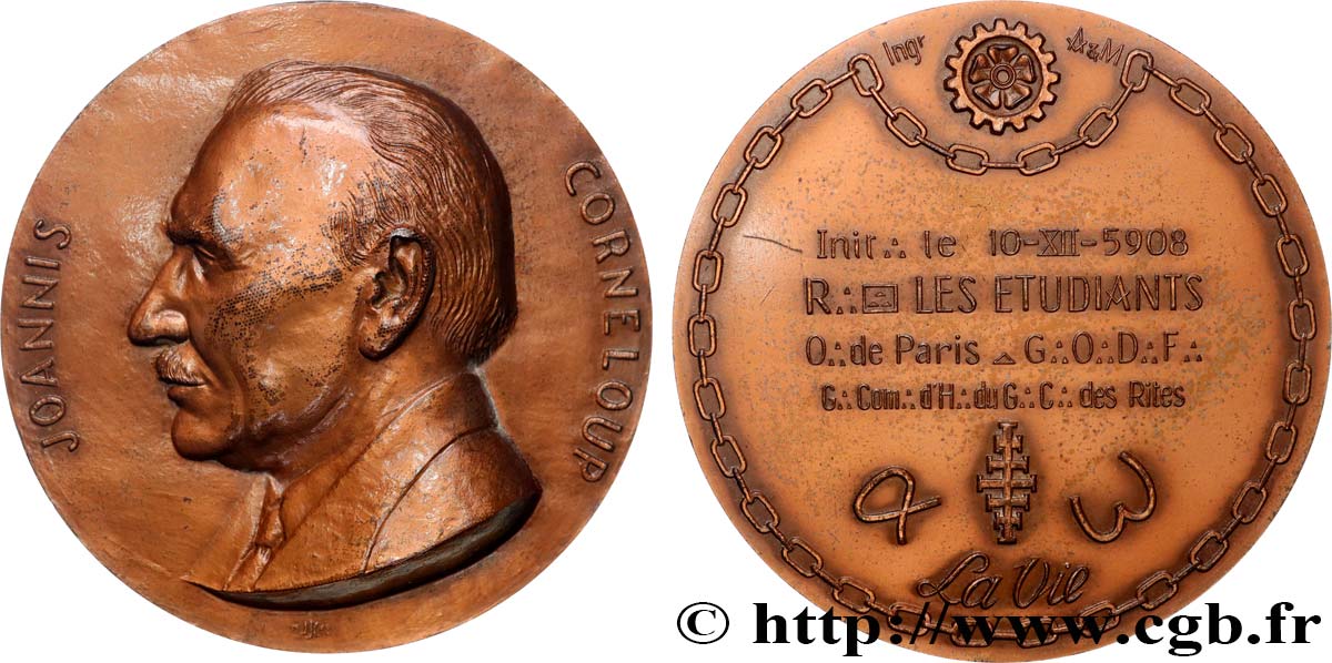 FREEMASONRY Médaille, Joannis Corneloup, n°8 AU
