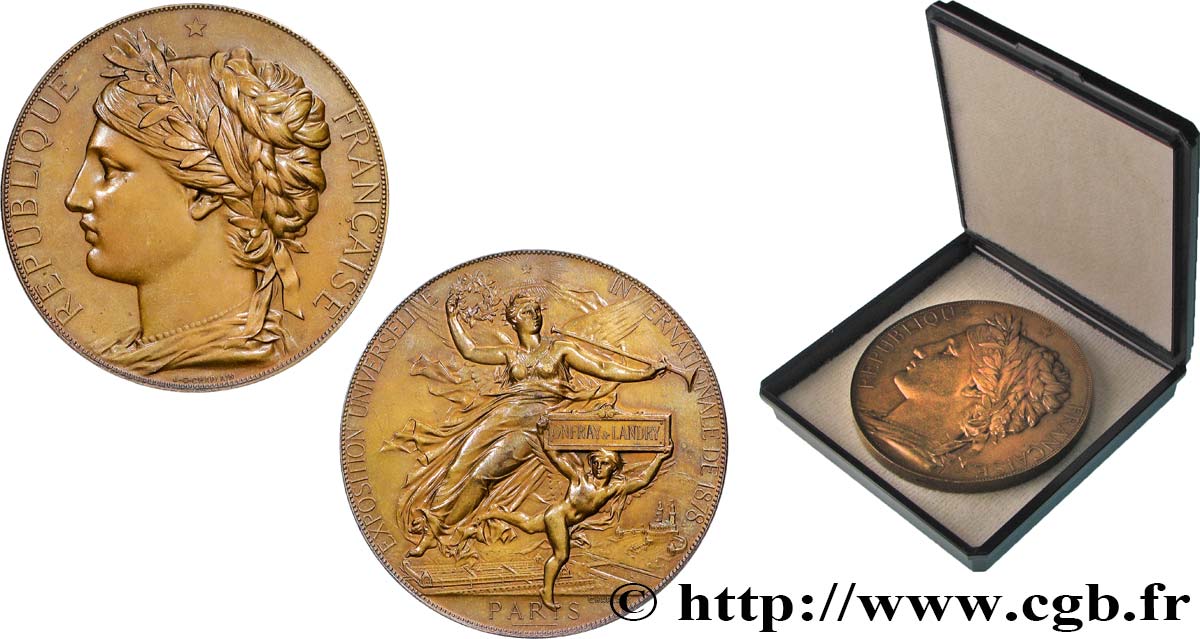 III REPUBLIC Médaille de récompense, Exposition Universelle Internationale AU