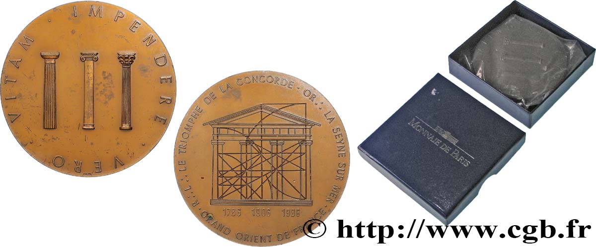 FRANC - MAÇONNERIE Médaille, Loge le triomphe de la Concorde, Orient la Seyne-sur-mer TTB+