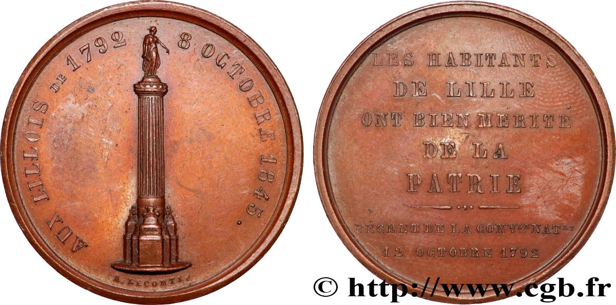 LOUIS-PHILIPPE Ier Médaille, Inauguration de la colonne à la déesse TTB+