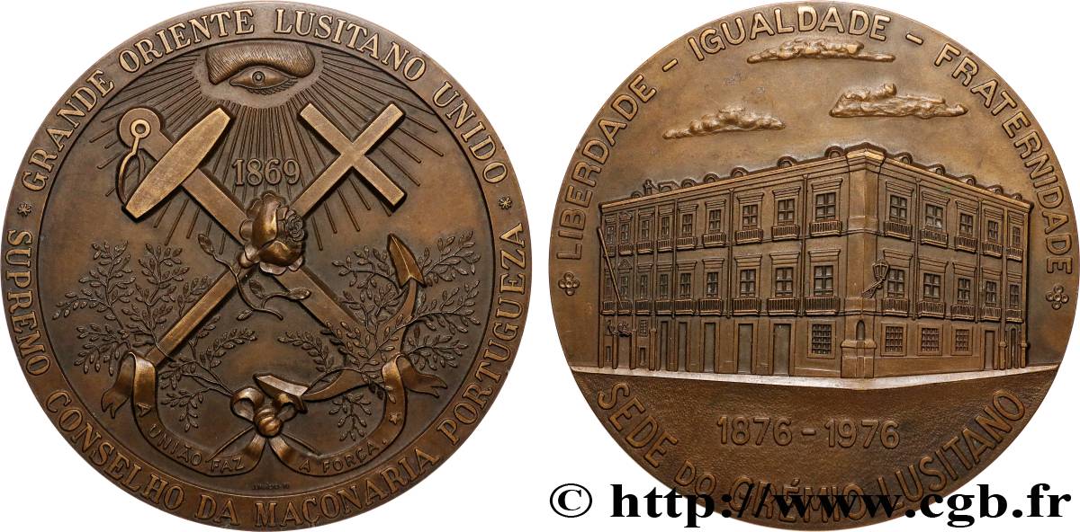 FRANC - MAÇONNERIE Médaille, Grande Oriente Lusitano SUP