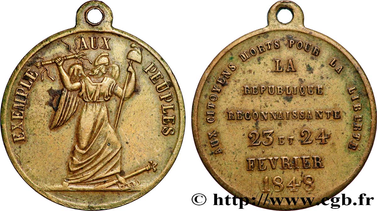 SECOND REPUBLIC Médaille en mémoire des événements de 1848 XF