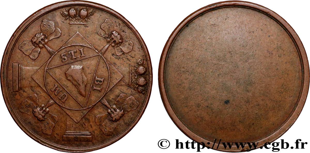 FRANC - MAÇONNERIE Médaille, Stibium TTB