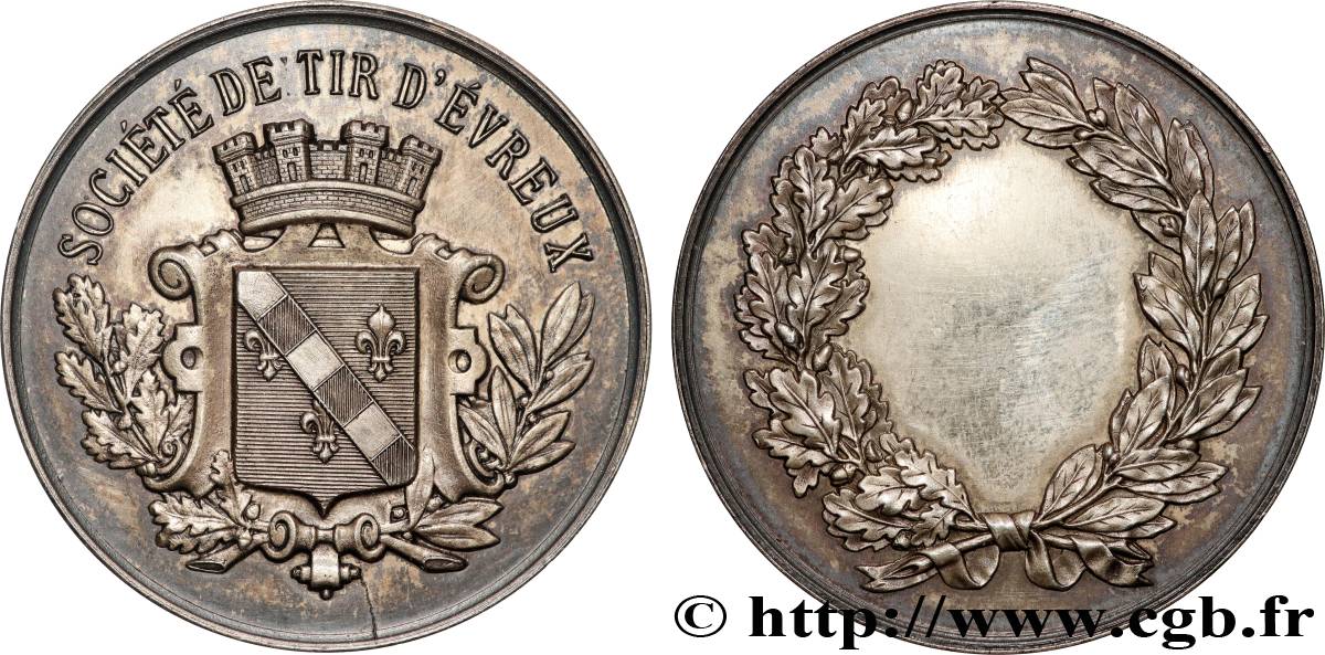 TIR ET ARQUEBUSE Médaille, Société de tir d’Evreux SUP
