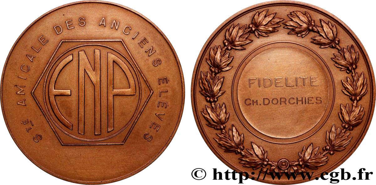 CINQUIÈME RÉPUBLIQUE Médaille, Fidélité, Société amicale des anciens élèves de l’ENP SUP