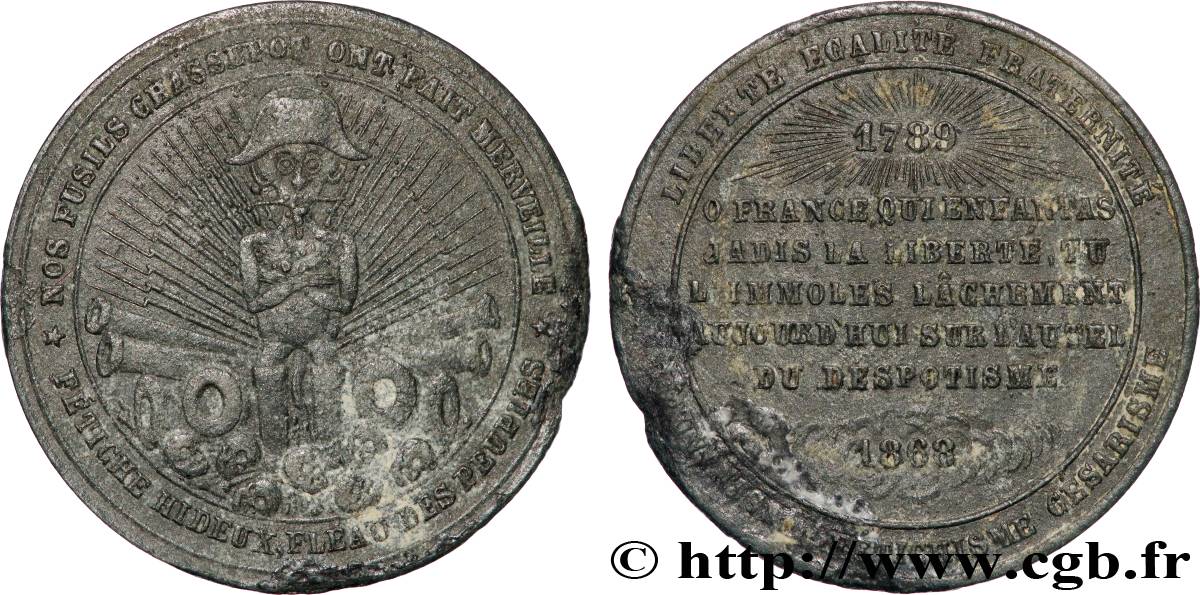 SATIRIQUES - GUERRE DE 1870 ET BATAILLE DE SEDAN Médaille satirique TB