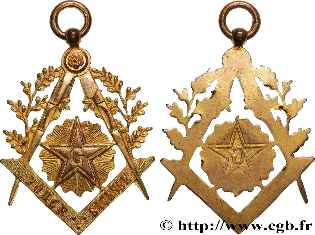 FRANC-MAÇONNERIE - PARIS Médaille, Bijou, Loge indéterminée q.SPL