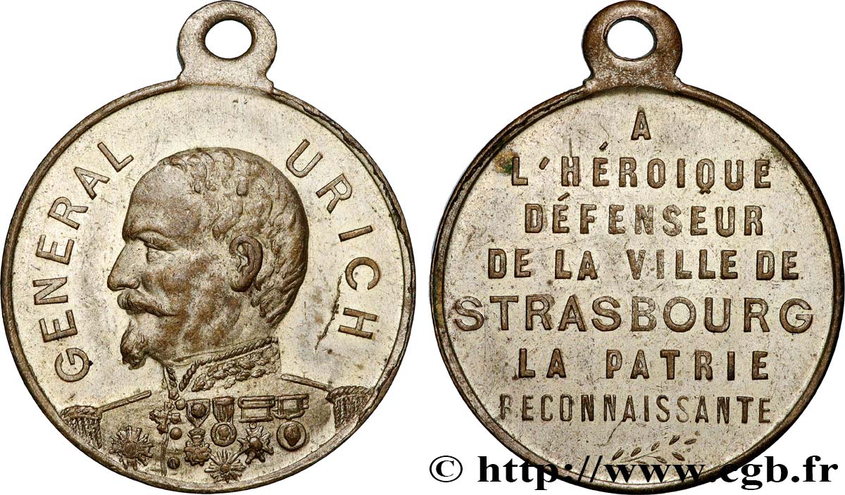 GUERRE DE 1870-1871 Médaille, Général Uhrich AU