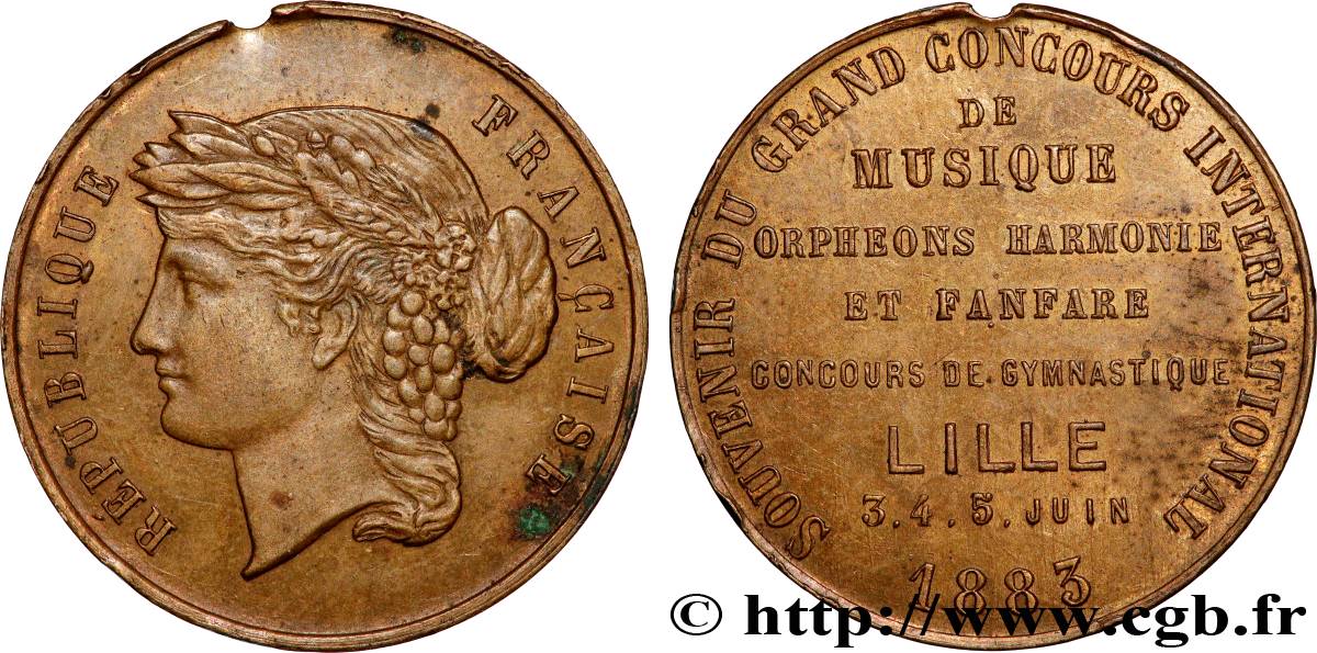 TROISIÈME RÉPUBLIQUE Médaille, Grand concours international de musique TTB