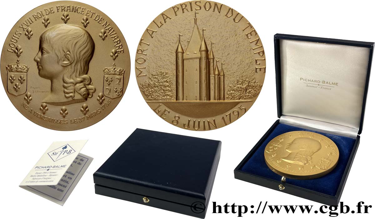 QUINTA REPUBBLICA FRANCESE Médaille, Louis XVII, Mort au temple MS