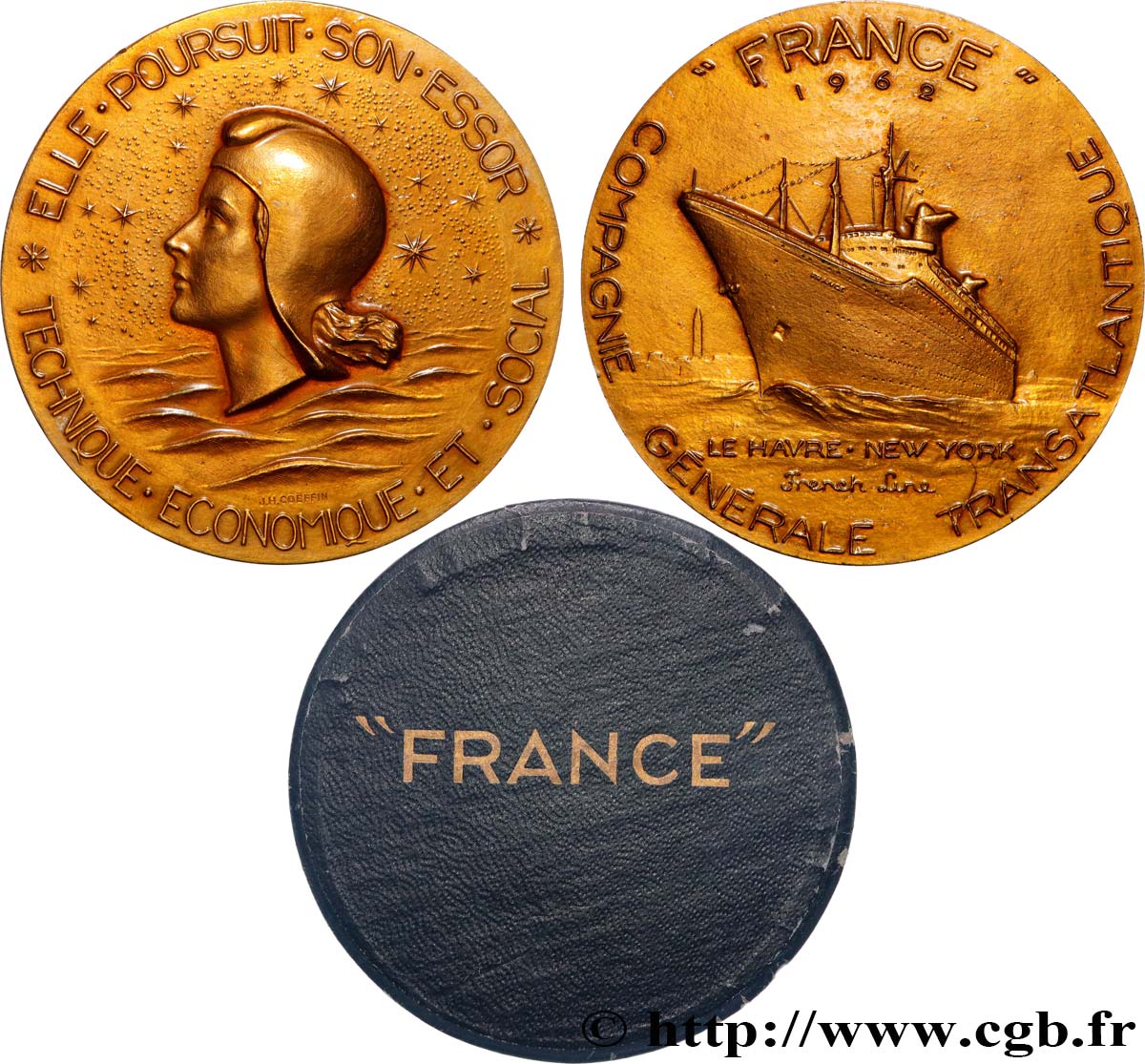 V REPUBLIC Médaille, Paquebot France AU