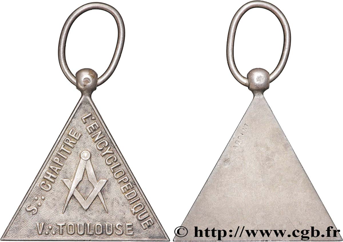 FRANC - MAÇONNERIE Médaille, Souverain Chapitre l’Encyclopédique TTB