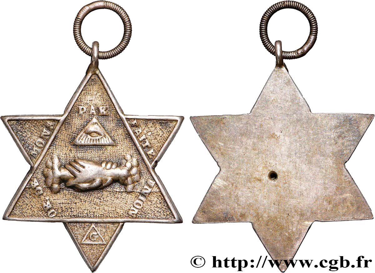 FRANC - MAÇONNERIE Médaille, Loge de la Parfaite Union, Orient de Mons TTB