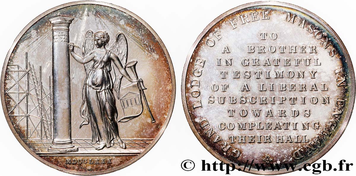 FRANC - MAÇONNERIE Médaille, Grand Lodge of Free Masons SUP