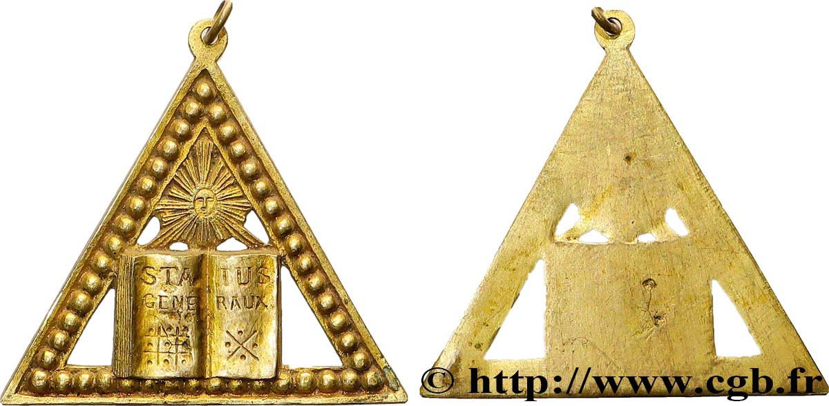 FREEMASONRY Médaille, Status généraux AU