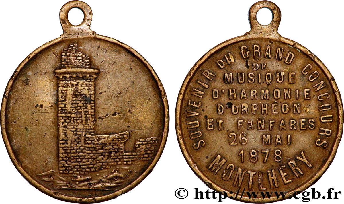 TERZA REPUBBLICA FRANCESE Médaille, Souvenir du grand concours de musique, harmonie, orphéon et fanfares BB