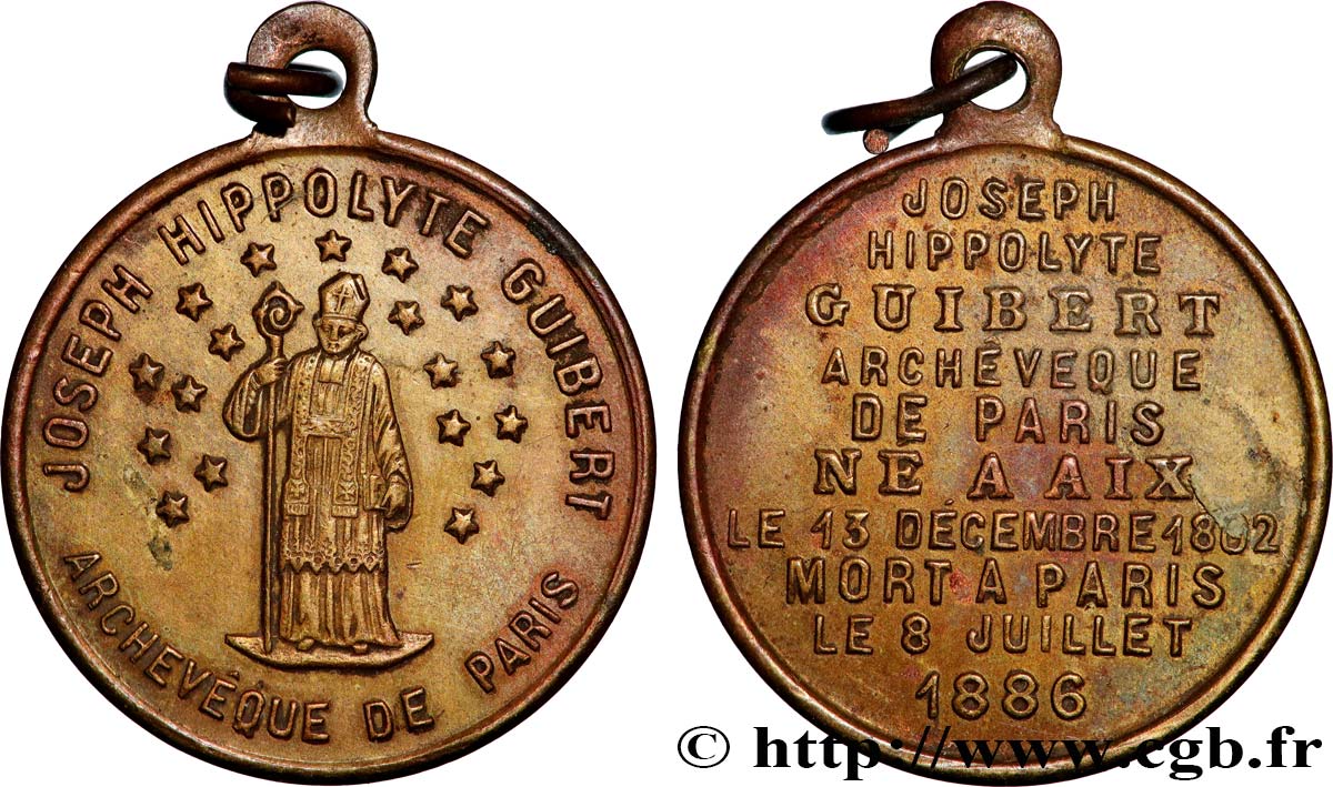 TROISIÈME RÉPUBLIQUE Médaille, Joseph Hippolyte Guibert TTB