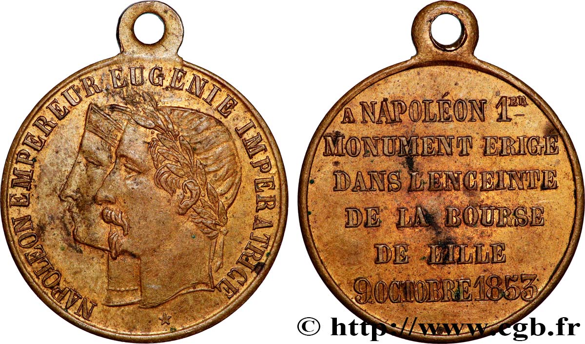 SECOND EMPIRE Médaille, Bourse de Lille TTB