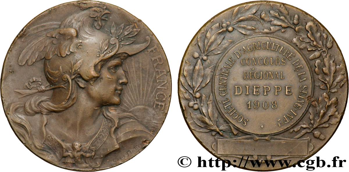 TROISIÈME RÉPUBLIQUE Médaille, France, Concours régional TTB+