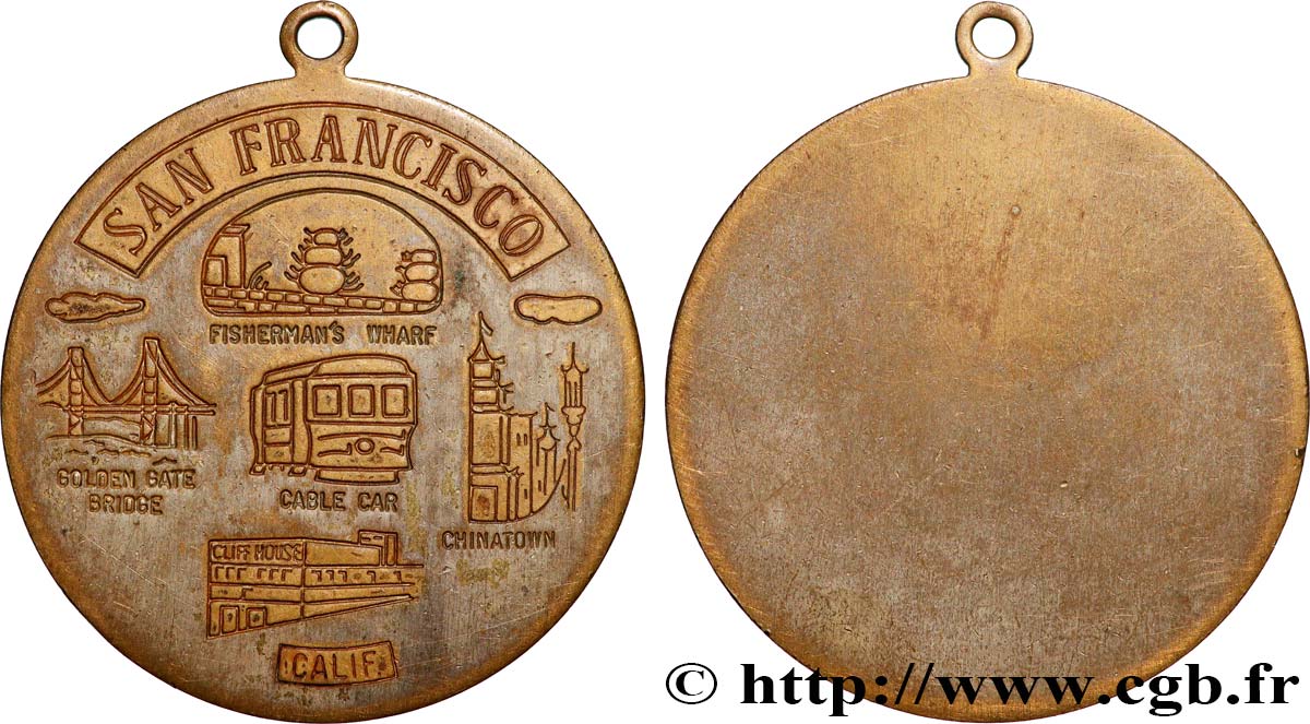 ÉTATS-UNIS D AMÉRIQUE Médaille, San Francisco TTB+