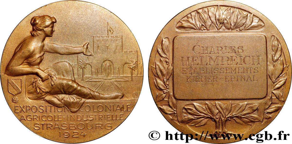 TROISIÈME RÉPUBLIQUE Médaille, Exposition coloniale, agricole et industrielle TTB+