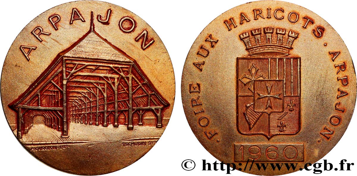 CINQUIÈME RÉPUBLIQUE Médaille, Arpajon, Foire aux haricots TTB+