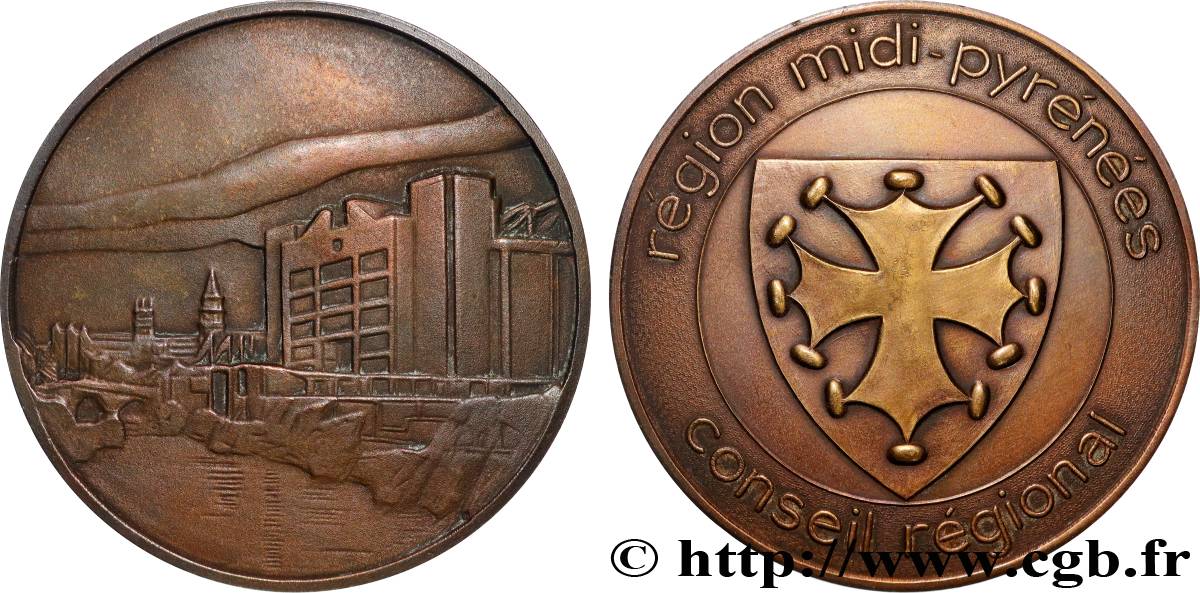 GENERAL, DEPARTEMENTAL OR MUNICIPAL COUNCIL - ADVISORS Médaille, Région Midi-Pyrénées, Conseil Régional AU