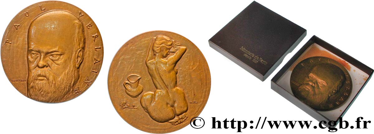 QUINTA REPUBBLICA FRANCESE Médaille, Paul Verlaine SPL
