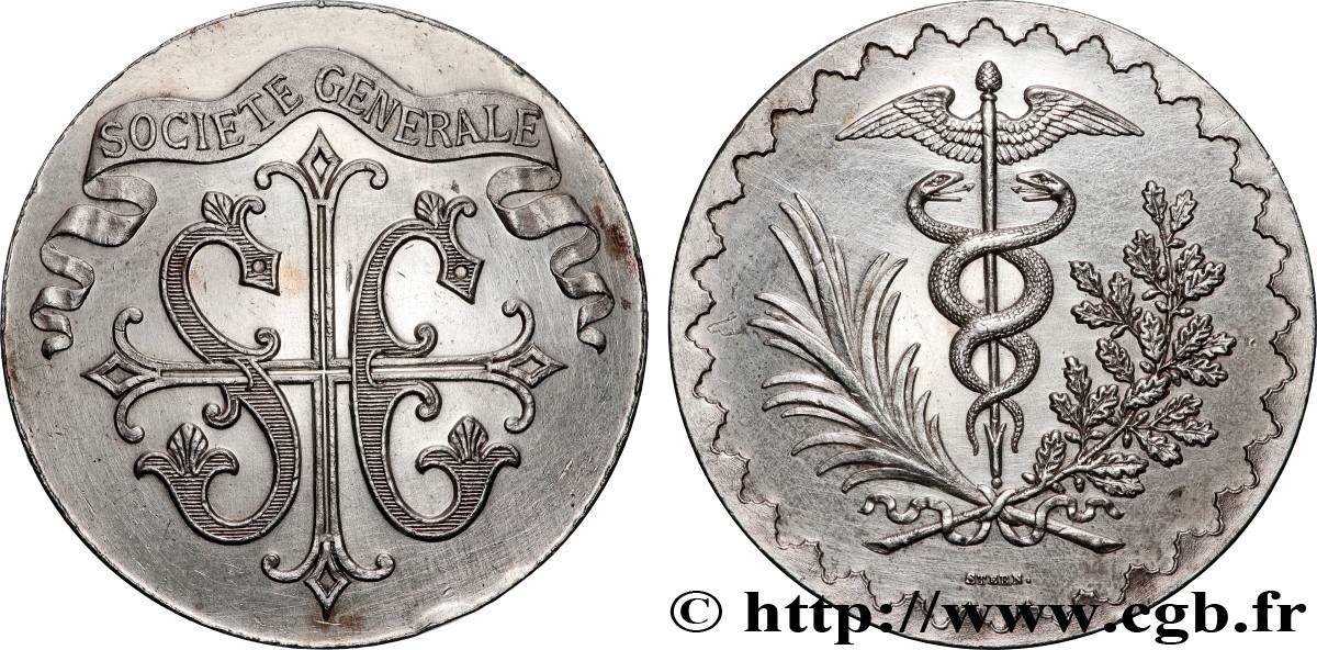 TROISIÈME RÉPUBLIQUE Médaille, Société Générale TTB
