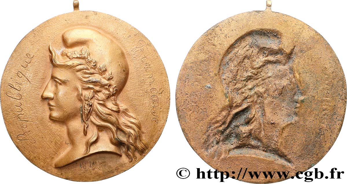 FRANCE Plaque, Les visages de la République, Marianne AU