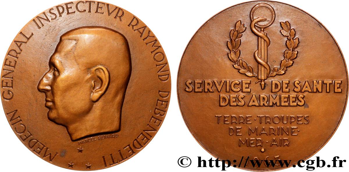 QUINTA REPUBLICA FRANCESA Médaille, Raymond Debenedetti EBC