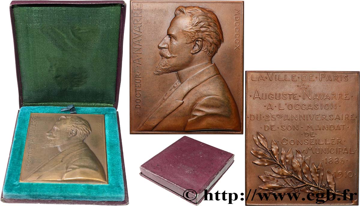 TROISIÈME RÉPUBLIQUE Plaquette, Docteur Auguste Navarre SUP